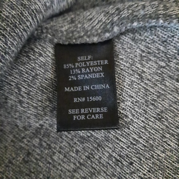 Artesia Women's L Gray Ribbed Cowl Neck Pullover Tight Knit Stretchy Sweater - Picture 6 of 6